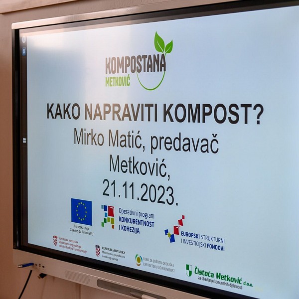 Priopćenje - Najmlađi Metkovćani razvijaju zelene navike: 
Učenje o kompostiranju u školi (7)